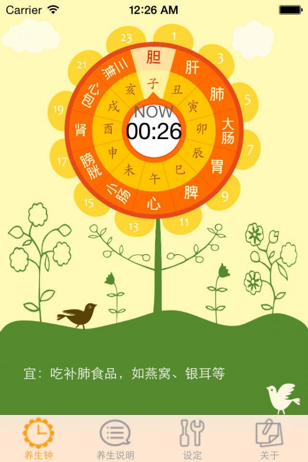 十二时辰经络养生钟