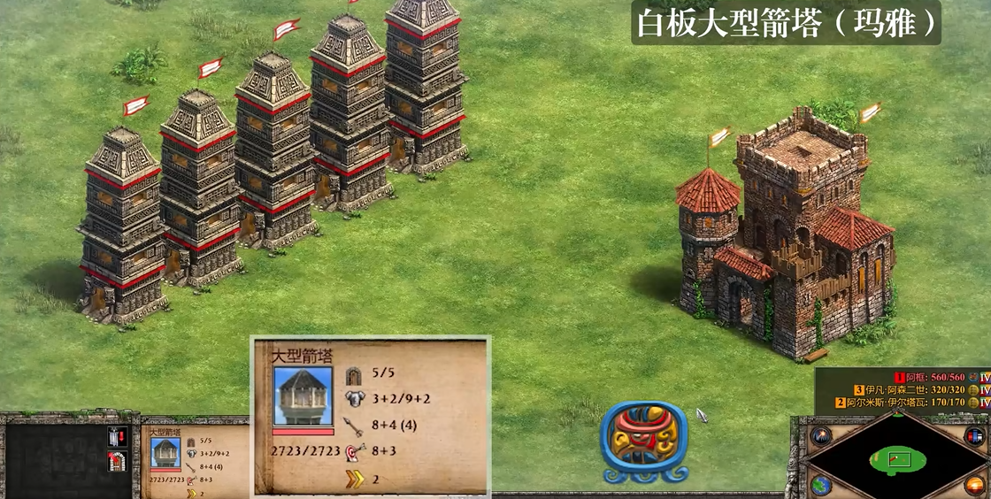 帝国时代2箭塔放什么兵种好
