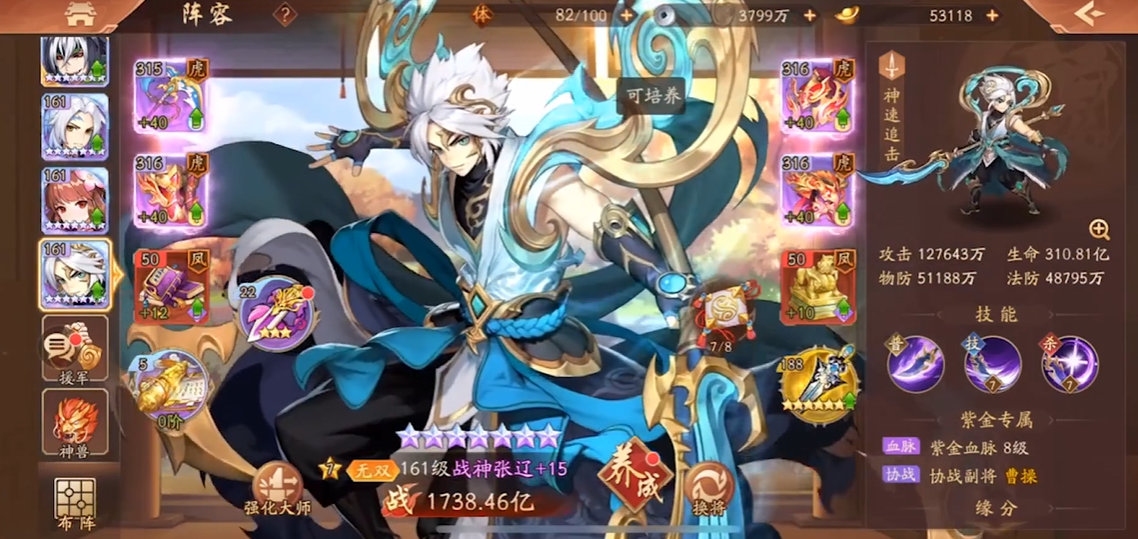 少年三国志2战神张辽技能怎么玩