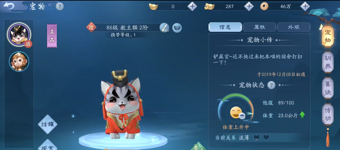新笑傲江湖宠物怎么玩