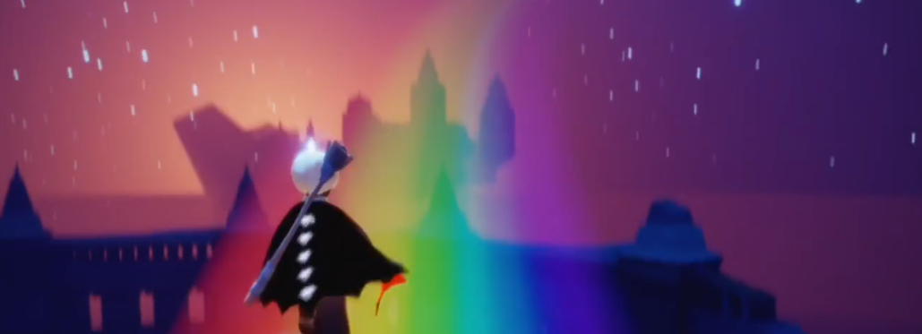 光遇彩虹桥魔法怎么站上去