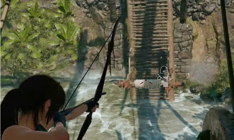 古墓丽影暗影断桥怎么过去