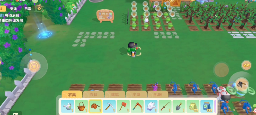 摩尔庄园手游怎么填上农田