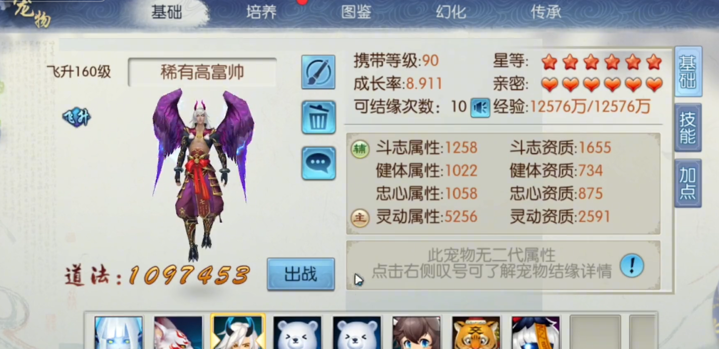 诛仙手游宠物怎么加点极限和权衡