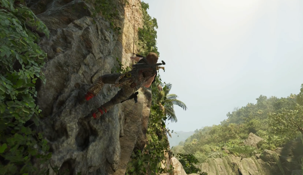 古墓丽影暗影怎么勾住墙