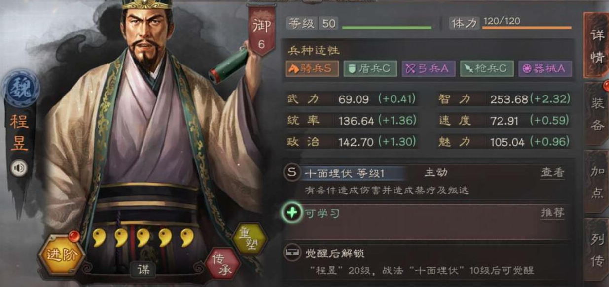 三国志战略版小魏骑s1什么强度