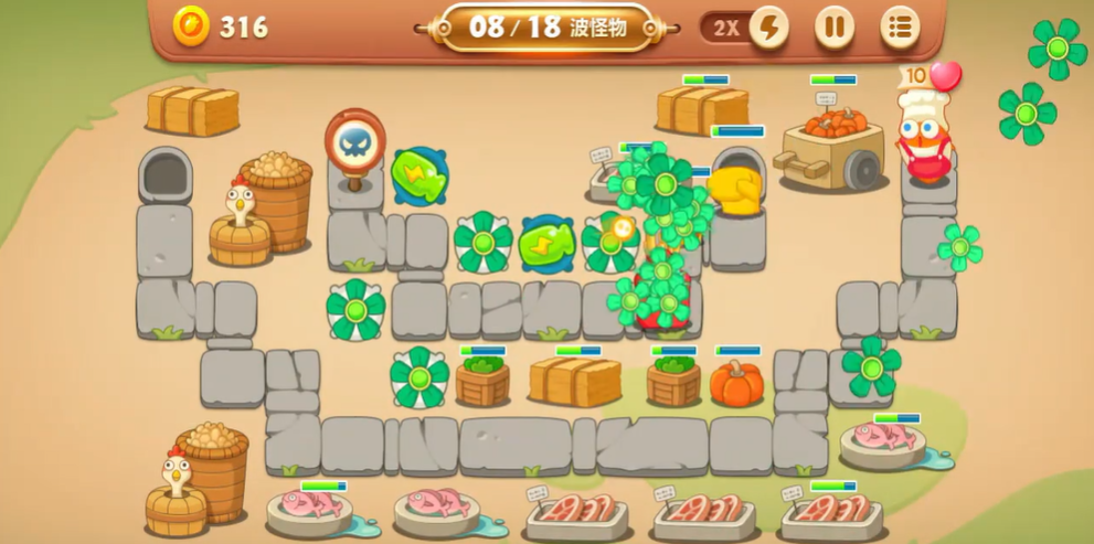 保卫萝卜3第27关怎么过