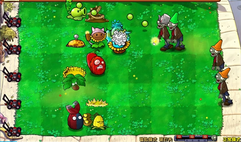 植物大战僵尸27关怎么过