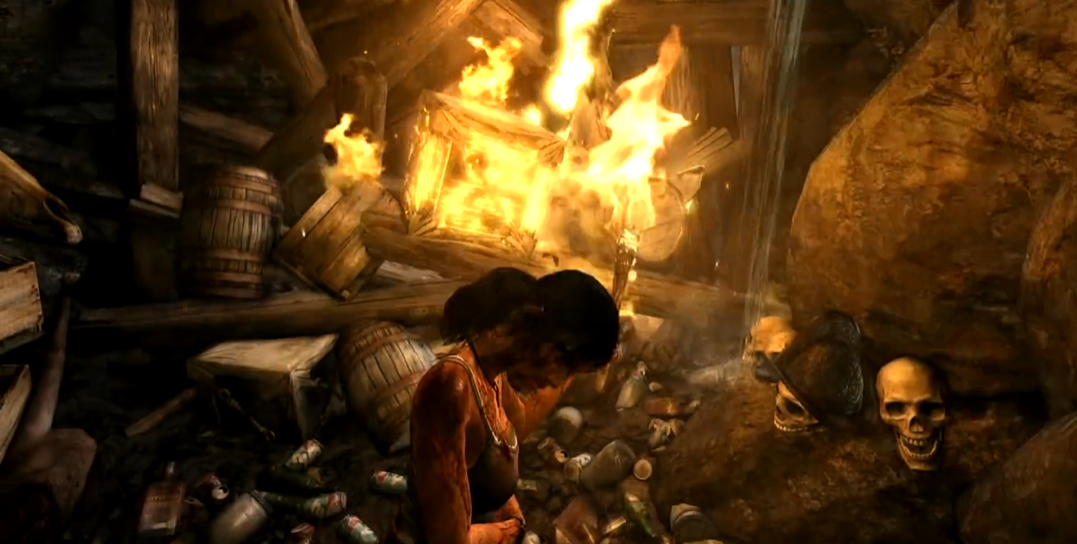 古墓丽影开始怎么逃出山洞