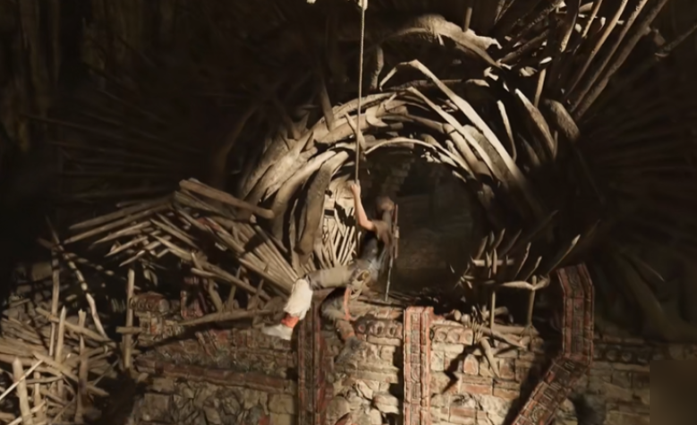 古墓丽影怎么抓钩荡