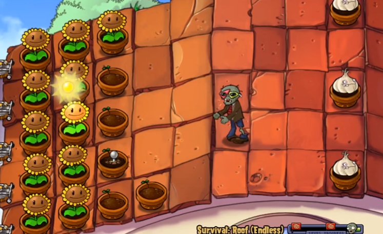 植物大战僵尸无尽版怎么布阵屋顶